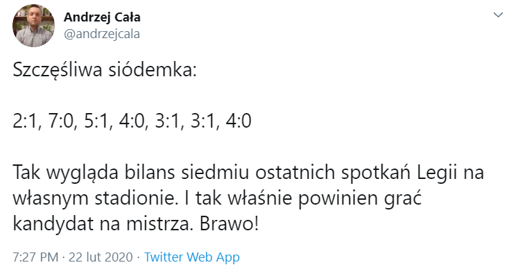 Ostatnie SIEDEM MECZÓW U SIEBIE w wykonaniu Legii Warszawa